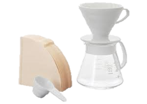 produit torrefaction papillons - Kit V60 Dripper Céramique Blanc 1-4 tasses