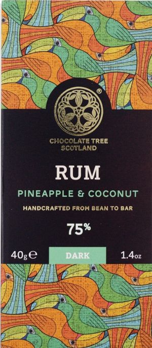 produit torrefaction papillons - Noir Rum Pinapple & Coco 75%